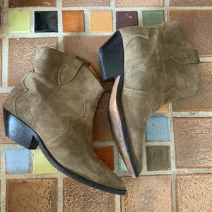 Isabel Marant Dewina Western Booties in Taupe 38